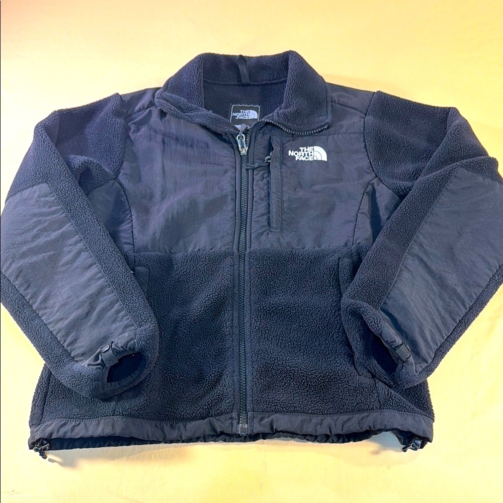 North face women’s Denali, soft shell fleece jacket, full zip black